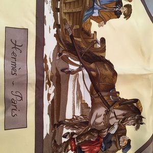 Hermès Horse and Carriage scarf 34 1/2”x35”